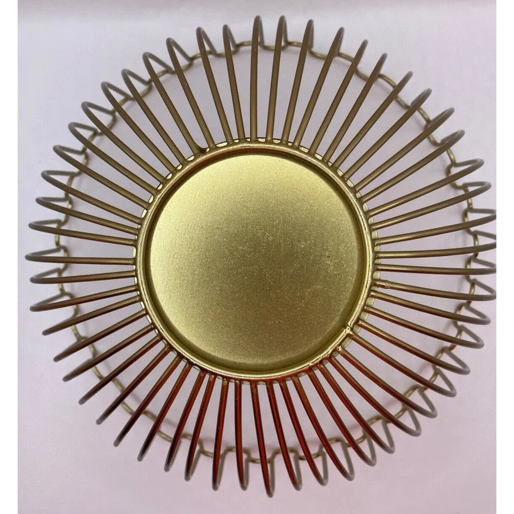 Gold Colored Hollow Art Deco Snacks Bread Storage Basket ONLY